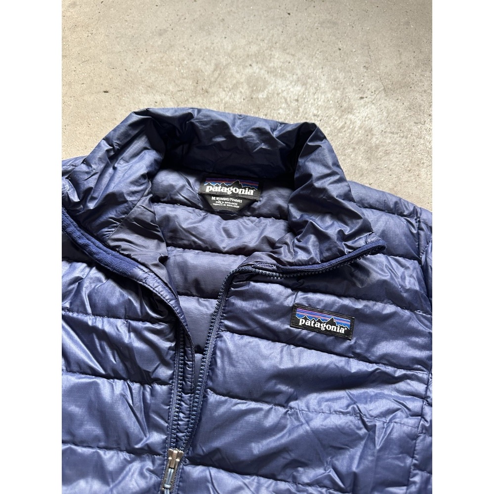 Patagonia Goose Down Puffer Jacket Womens M Full Zip Navy Blue Outdoor Sty84683 - Picture 3 of 9